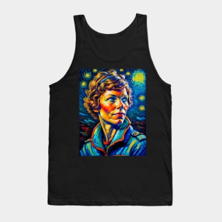 Amelia earhart in starry night Tank Top